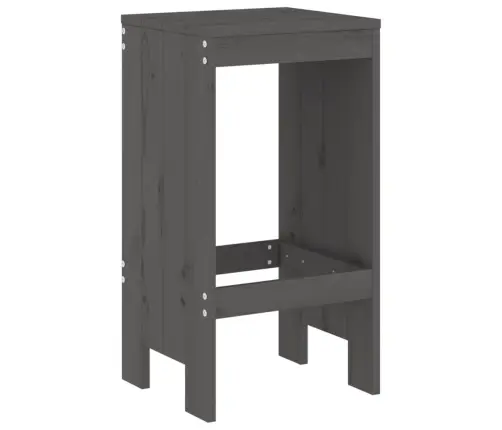 5-Daļīgs Dārza Bāra Mēbeļu Komplekts, Priedes Masīvkoks, Pelēks Vidaxl