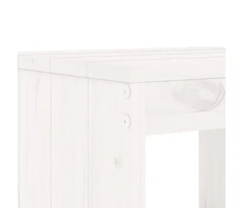 7-Daļīgs Dārza Bāra Mēbeļu Komplekts, Priedes Masīvkoks, Balts Vidaxl