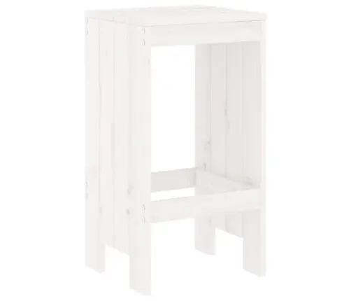 Sodo Baro Baldų Komplektas, 9 Dalių, Baltas, Pušies Masyvas