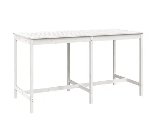 Sodo Baro Baldų Komplektas, 9 Dalių, Baltas, Pušies Masyvas