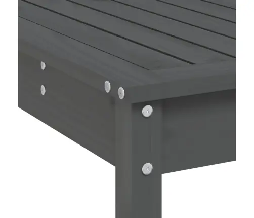 Sodo Baro Baldų Komplektas, 9 Dalių, Pilkas, Pušies Masyvas