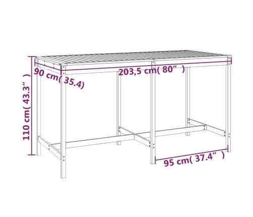 Sodo Baro Baldų Komplektas, 9 Dalių, Pilkas, Pušies Masyvas