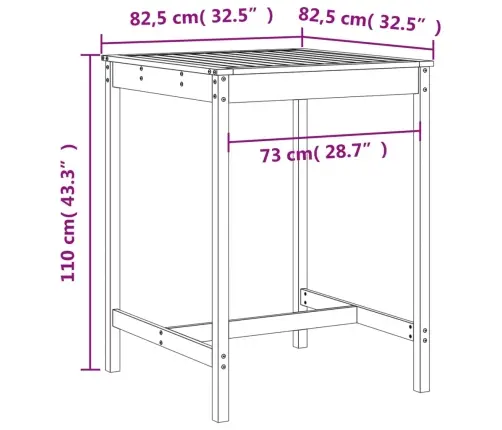5-Osaline Aia Baarikomplekt, Hall, Männipuit