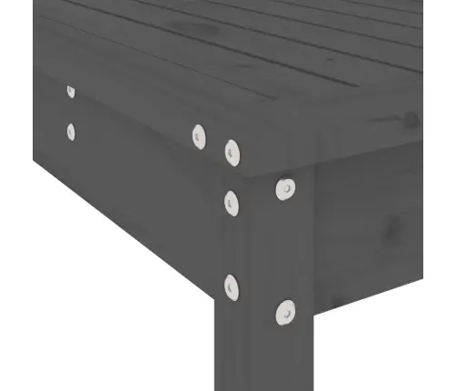 Sodo Baro Baldų Komplektas, 5 Dalių, Pilkas, Pušies Masyvas