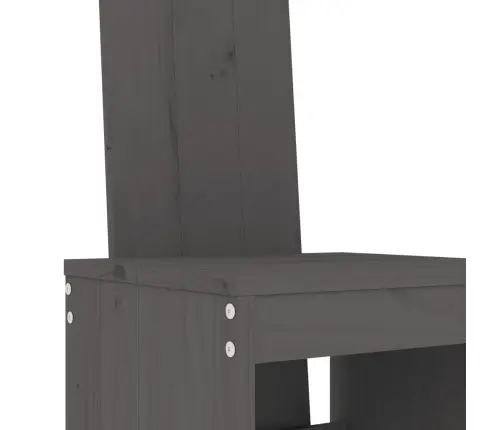 9-Daļīgs Dārza Bāra Mēbeļu Komplekts, Priedes Masīvkoks, Pelēks Vidaxl 9-Daļīgs Dārza Bāra Mēbeļu Komplekts, Priedes Masīvkoks, Pelēks Vidaxl