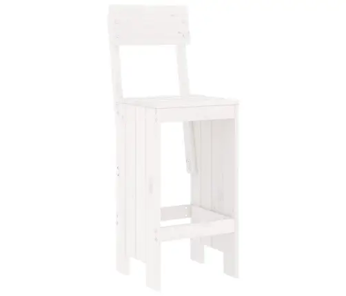 3-Daļīgs Dārza Bāra Mēbeļu Komplekts, Priedes Masīvkoks, Balts Vidaxl