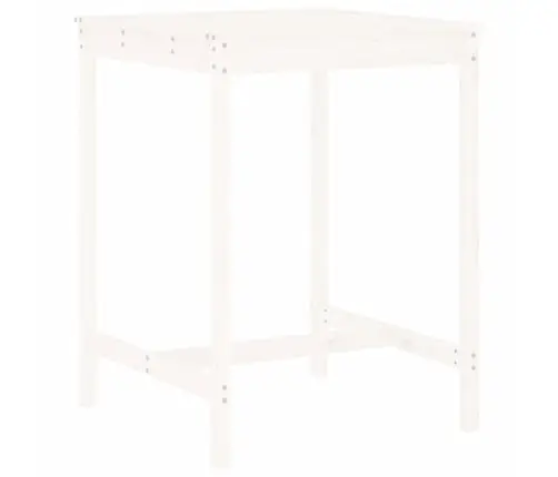 3-Daļīgs Dārza Bāra Mēbeļu Komplekts, Priedes Masīvkoks, Balts Vidaxl