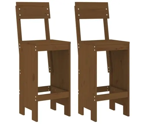 3-Daļīgs Bāra Mēbeļu Komplekts, Priedes Masīvkoks, Medus Brūns Vidaxl