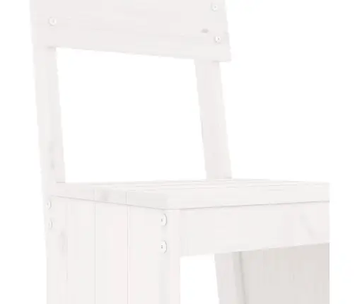 5-Daļīgs Dārza Bāra Mēbeļu Komplekts, Priedes Masīvkoks, Balts Vidaxl