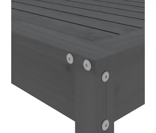 5-Daļīgs Dārza Bāra Mēbeļu Komplekts, Priedes Masīvkoks, Pelēks Vidaxl