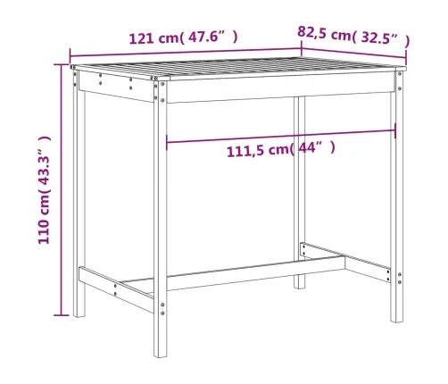 5-Osaline Aia Baarikomplekt, Valge, Männipuit