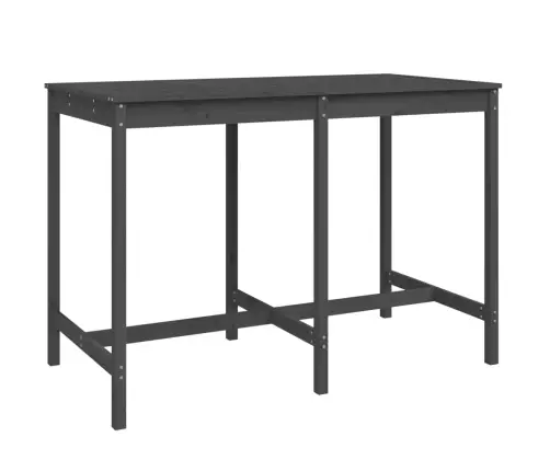 7-Daļīgs Dārza Bāra Mēbeļu Komplekts, Priedes Masīvkoks, Pelēks Vidaxl