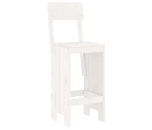 9-Daļīgs Dārza Bāra Mēbeļu Komplekts, Priedes Masīvkoks, Balts Vidaxl