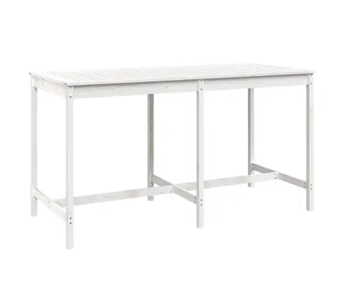 9-Daļīgs Dārza Bāra Mēbeļu Komplekts, Priedes Masīvkoks, Balts Vidaxl