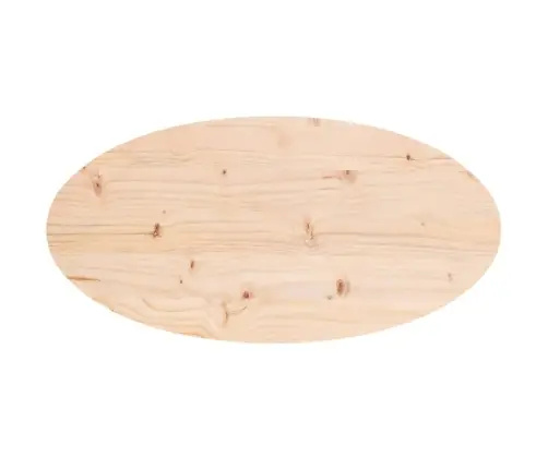 Lauaplaat 80 X 40 X 2,5 Cm Täispuidust, Mänd, Ovaalne