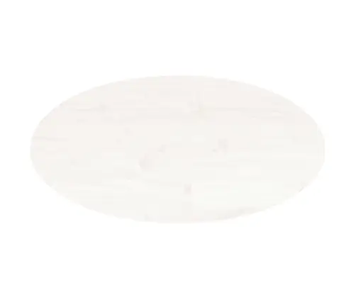 Lauaplaat, Valge, 80 X 40 X 2,5 cm Männipuit, Ovaalne