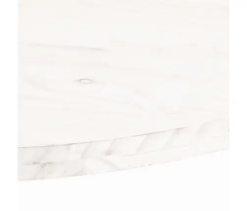 Galda Virsma, Balta, 90X45X2,5 Cm, Priedes Masīvkoks, Ovāla Vidaxl