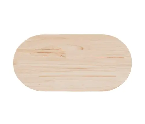 Stalviršis, 60X30X2,5 cm Pušies Masyvo Mediena, Ovalus