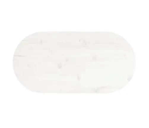 Lauaplaat, Valge, 60 X 30 X 2,5 cm Männipuit, Ovaalne