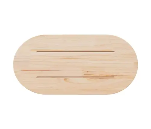 Lauaplaat 70 X 35 X 2,5 Cm Täispuidust, Mänd, Ovaalne