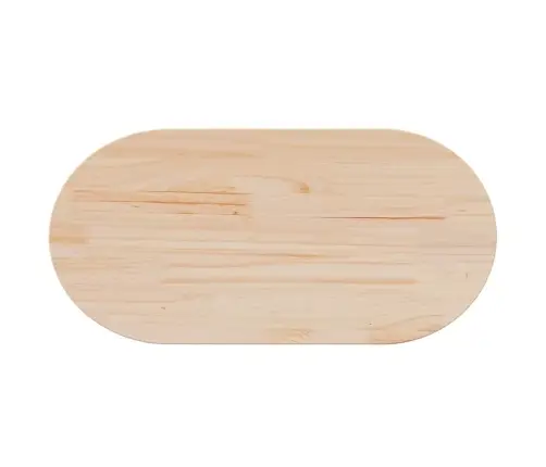 Lauaplaat 80 X 40 X 2,5 Cm Täispuidust, Mänd, Ovaalne