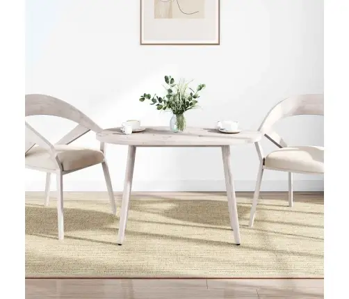 Lauaplaat, Valge, 100 X 50 X 2,5 cm Männipuit, Ovaalne