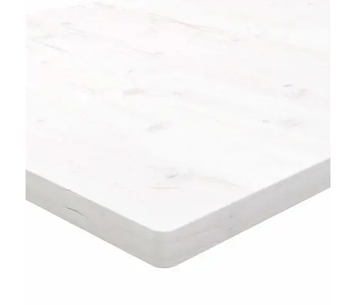 Galda Virsma, Balta, 40X40X2,5 Cm, Priedes Masīvkoks, Kvadrāta Vidaxl