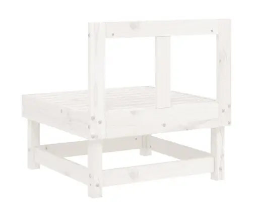 Vidējais Dārza Dīvāns, Balts, Priedes Masīvkoks Vidaxl Vidējais Dārza Dīvāns, Balts, Priedes Masīvkoks Vidaxl