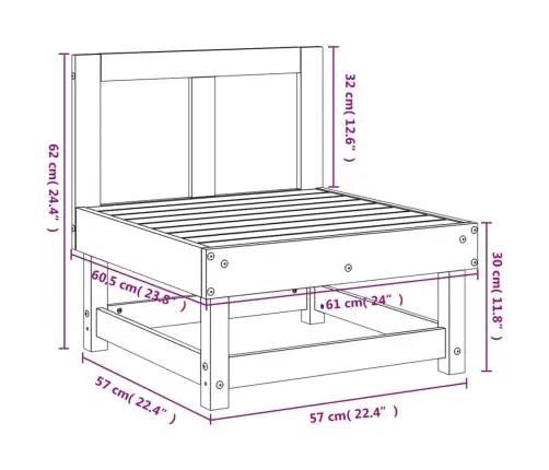 Vidējais Dārza Dīvāns, Duglasa Egles Masīvkoks Vidaxl Vidējais Dārza Dīvāns, Duglasa Egles Masīvkoks Vidaxl