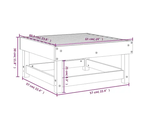 Dārza Kājsoliņš, Priedes Masīvkoks Vidaxl