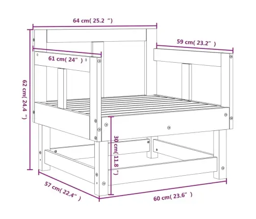 Dārza Krēsli, 2 Gab., Medus Brūni, Priedes Masīvkoks Vidaxl