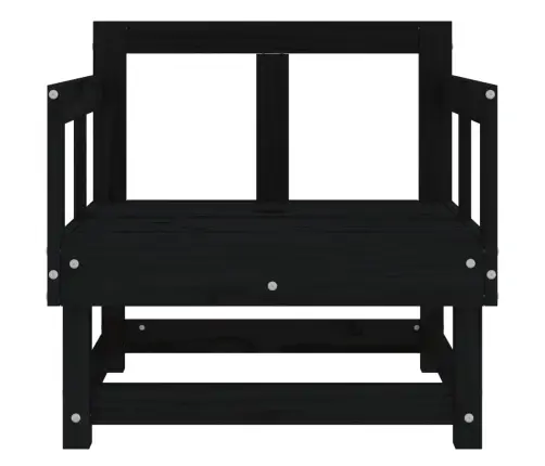 Dārza Krēsli, 2 Gab., Melni, Priedes Masīvkoks Vidaxl