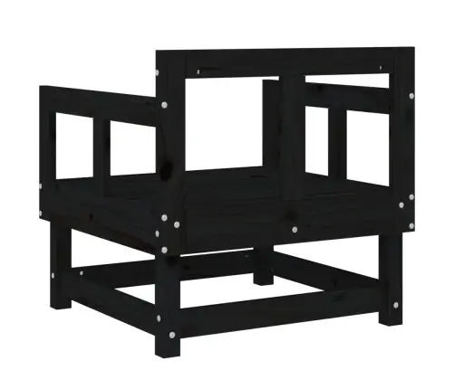 Dārza Krēsli, 2 Gab., Melni, Priedes Masīvkoks Vidaxl