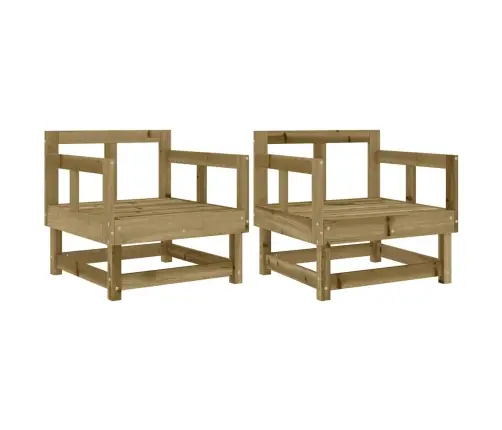 Dārza Krēsli, 2 Gab., Impregnēts Priedes Koks Vidaxl