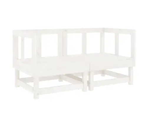 Dārza Stūra Dīvāni, 2 Gab., Balti, Priedes Masīvkoks Vidaxl