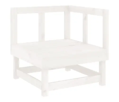 Dārza Stūra Dīvāni, 2 Gab., Balti, Priedes Masīvkoks Vidaxl