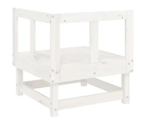 Dārza Stūra Dīvāni, 2 Gab., Balti, Priedes Masīvkoks Vidaxl