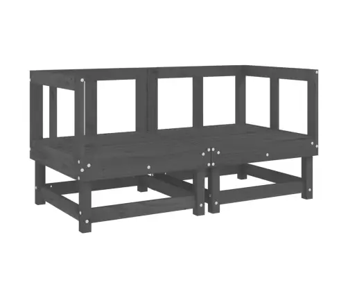 Dārza Stūra Dīvāni, 2 Gab., Pelēki, Priedes Masīvkoks Vidaxl