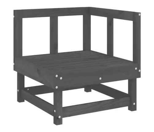 Dārza Stūra Dīvāni, 2 Gab., Pelēki, Priedes Masīvkoks Vidaxl