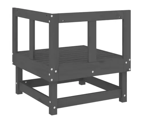 Dārza Stūra Dīvāni, 2 Gab., Pelēki, Priedes Masīvkoks Vidaxl