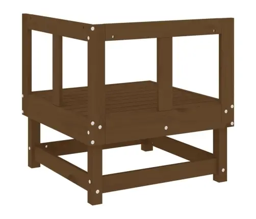 Kampinės Sodo Sofos Dalys, 2Vnt., Medaus Rudos, Pušies Masyvas Kampinės Sodo Sofos Dalys, 2Vnt., Medaus Rudos, Pušies Masyvas