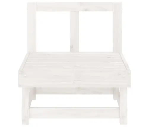 Vidurinės Sodo Sofos Dalys, 2Vnt., Baltos, Pušies Masyvas