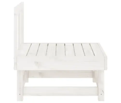 Vidurinės Sodo Sofos Dalys, 2Vnt., Baltos, Pušies Masyvas