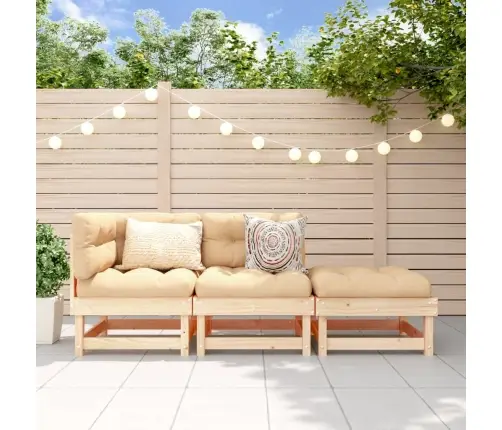 3-Daļīgs Dārza Atpūtas Mēbeļu Komplekts, Priedes Masīvkoks Vidaxl