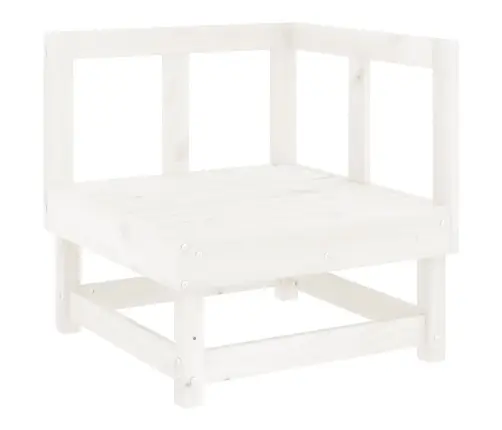 3-Daļīgs Dārza Atpūtas Mēbeļu Komplekts, Balts Priedes Koks Vidaxl