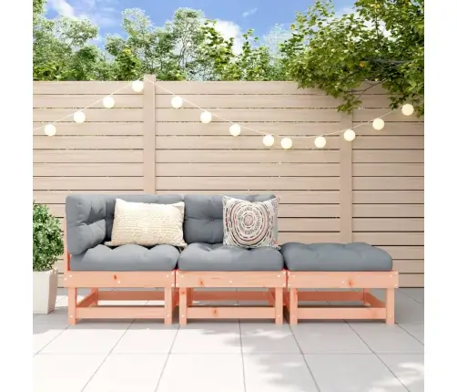 Sodo Poilsio Baldų Komplektas, 3 Dalių, Douglas Eglės Masyvas