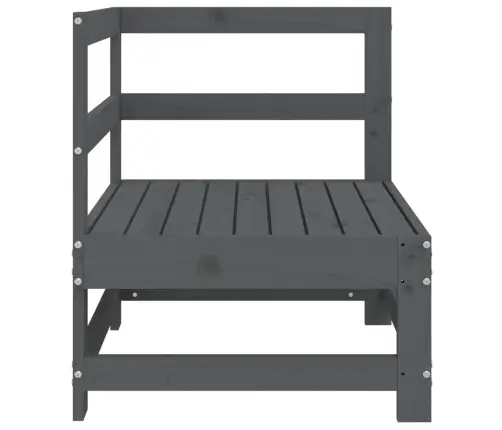 Kampinė Sodo Sofos Dalis, Pilka, Pušies Medienos Masyvas Kampinė Sodo Sofos Dalis, Pilka, Pušies Medienos Masyvas