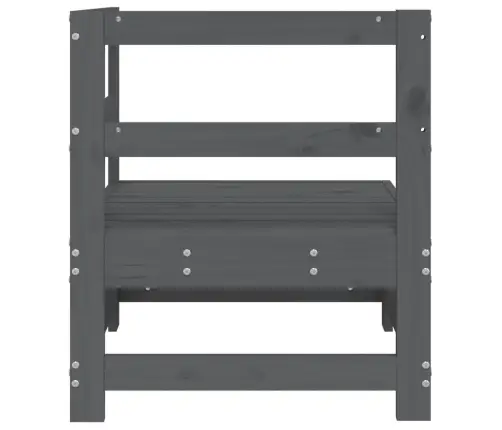 Kampinė Sodo Sofos Dalis, Pilka, Pušies Medienos Masyvas Kampinė Sodo Sofos Dalis, Pilka, Pušies Medienos Masyvas