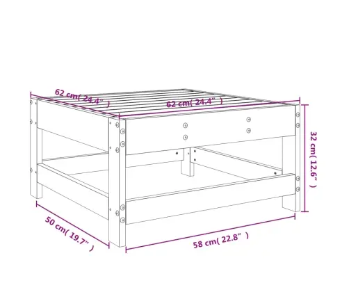 Dārza Soliņš, Impregnēts Priedes Masīvkoks Vidaxl