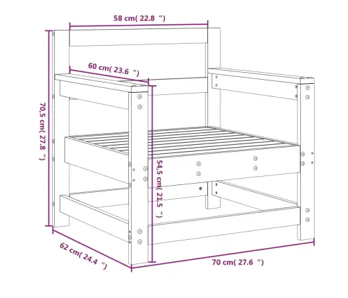 Sodo Kėdės, 2Vnt., Baltos Spalvos, Pušies Medienos Masyvas